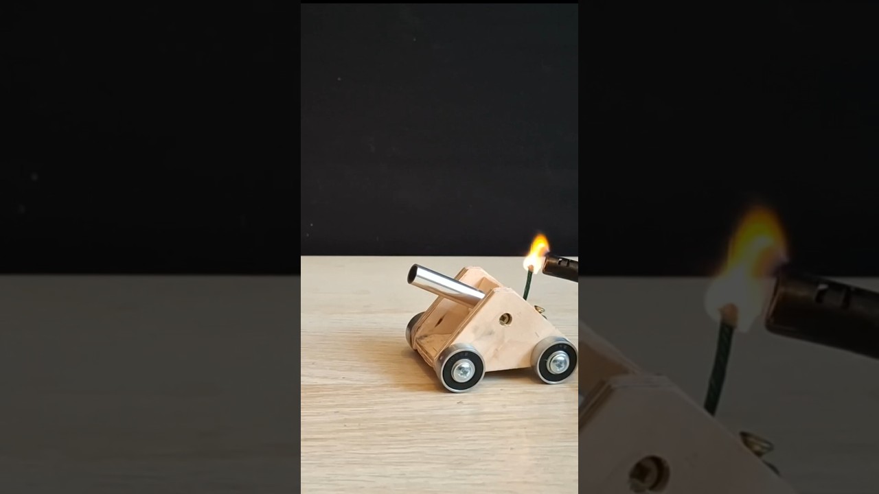 Homemade Cannon vs Soda Can