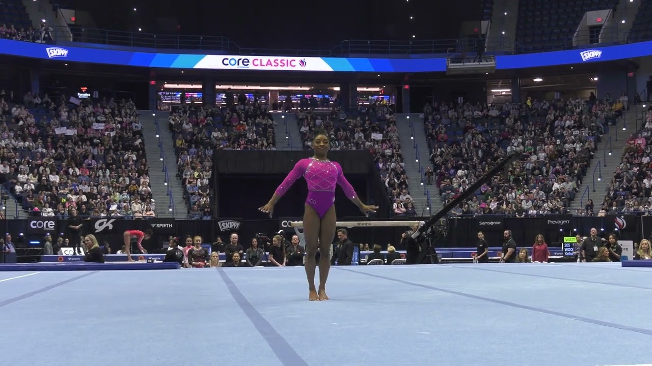 Simone Biles brings back the Triple Double 🔥 14,800 Floor -  US Core Classics 2024