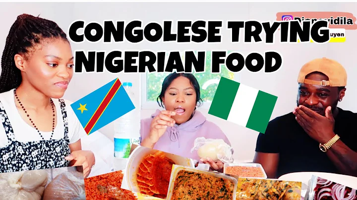 CONGOLESE TRYING NIGERIAN FOOD FOR THE FIRST TIME | EGUSI, JOLLOF.........