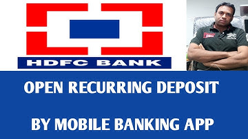 hdfc bank rd through mobile banking app /