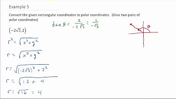 Convert Rectangular Coordinates To Polar Coordinates Example 5