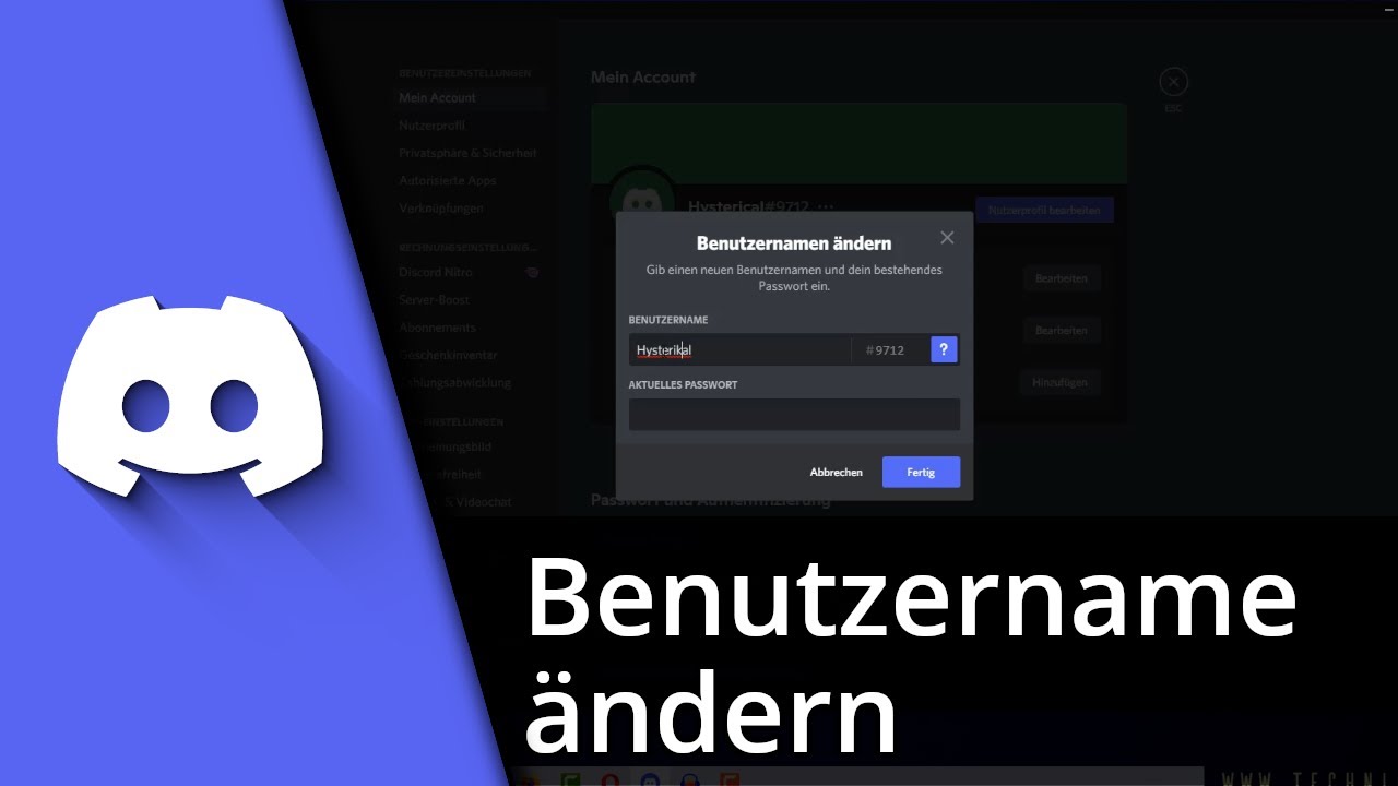 Discord Namen ändern Accountnamen bei Discord ändern Tutorial YouTube