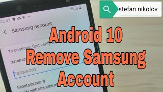 Samsung A6 SM-A600F Android 10. How to Remove Samsung Account without Password.