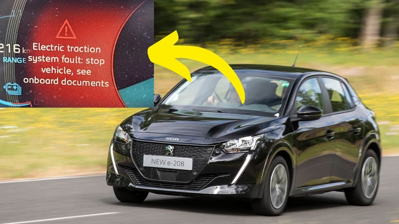 “Electric traction system fault” warning in Peugeot cars