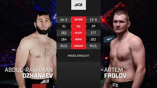 картинка: ACA 127: Абдул-Рахман Джанаев vs. Артем Фролов | Abdul-Rakhman Dzhanaev vs. Artem Frolov