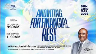 Anointing For Financial Rest | Salvation Ministries MD Sunday Service | Sunday, 22nd March 2026