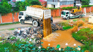 First Started A New Project!! Filling Land Delete Garbage By Komat