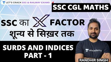 11:00AM - L31: Last 5 Years Surds and Indices (Part 1) | SSC CGL 2019 | Randhir Singh