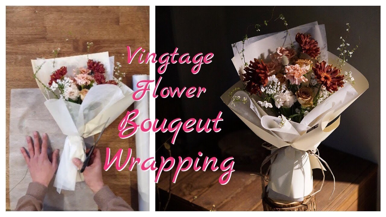 korean style bouquet wrapping/ how to wrap flower bouquet 