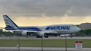 National Airlines Boeing 747-428(BCF) Takeoff at KMIA (N919CA)