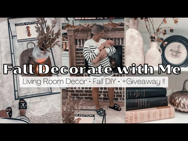 FALL DECORATE WITH ME  Living Room & Fall DIY!! 
