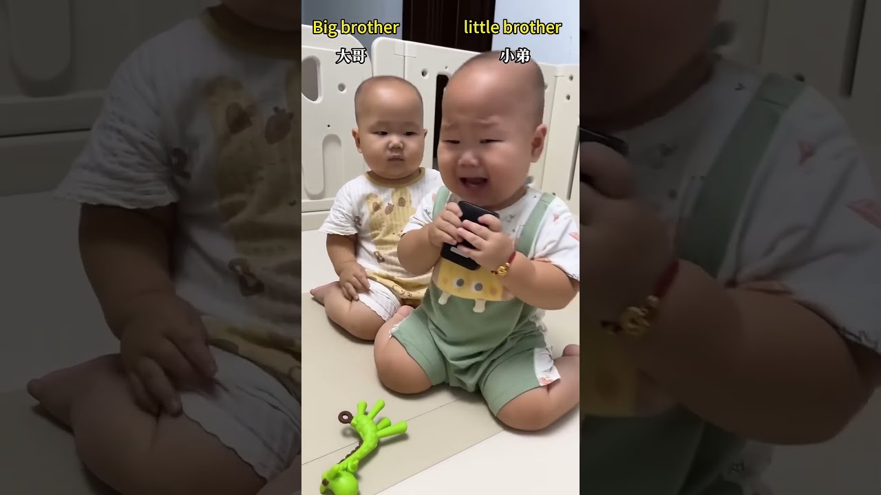 The Elder Brother Snatches Younger S Toys Bites Him Baby Cute Funny Cutebaby