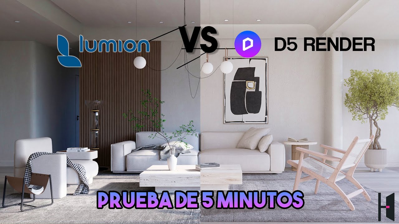 BATALLA de GIGANTES - LUMION vs D5 RENDER - Prueba de 5 Minutos C/U ...