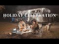 Airstream Basecamp Christmas Break Camping Celebration with Snow Peak IGT and Jikaro Fire Table