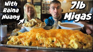 MASSIVE MEXICAN BREAKFAST CHALLENGE! With Raina Huang! Migas Challenge | Austin Texas | Man Vs Food
