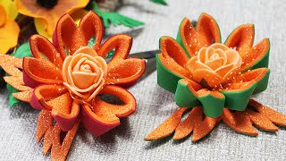 How to Make Flowers from Foam Sheet - DIY Easy Flower Making