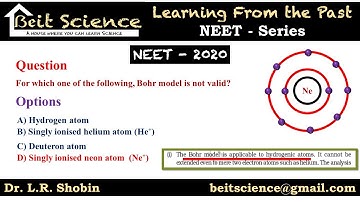 Detailed Solution for NEET 2020 Physics question ǀ Tamil ǀ Bohr model Problem ǀ By Dr. L.R. Shobin