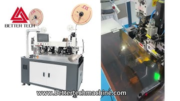 Multi core cable cutting stripping crimping and heat shrink tube insertion machine
