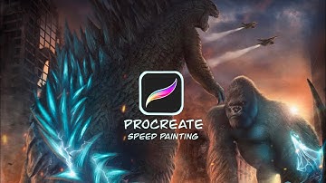 Godzilla vs Kong (Digital Painting) (procreate)