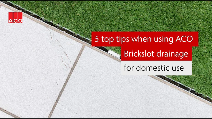 5 top tips when using ACO Brickslot drainage channels for your next project