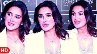 Uff Soo Nargis Fakhri Looks Soo Ht In Silver & White Deep Neck Outfit At Gq Mens Awards 2022