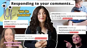 The clippy protest, tiktok toddlers, influencer recession, & more... addressing your comments!