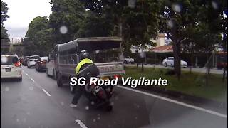 12may2026  Braddell road #FBR2553P yamaha aerox lane splitting motorcyclist crash into lorry