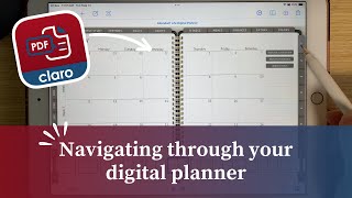 How to navigate through a digital planner in the Claro PDF Pro app | Digital Planning Tutorial