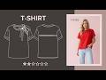 DIY T-Shirt with bow Model T-0426 | Шиємо стильну футболку з бантом на плечі