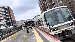 221系普通亀岡行き二条駅到着発車。