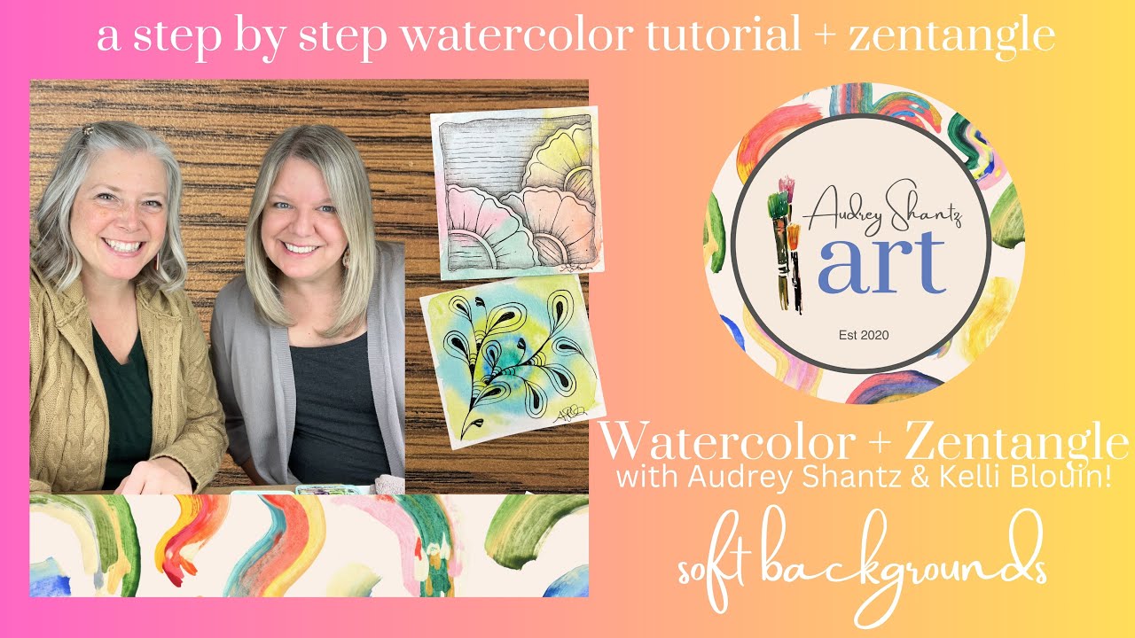 Soft Watercolor Backgrounds for Ink or Zentangle