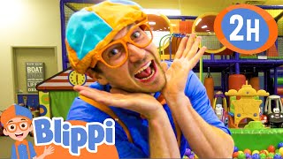 Blippi Learns About Body Parts In An Indoor Playground! | 2 Hours Of Blippi Science Videos!