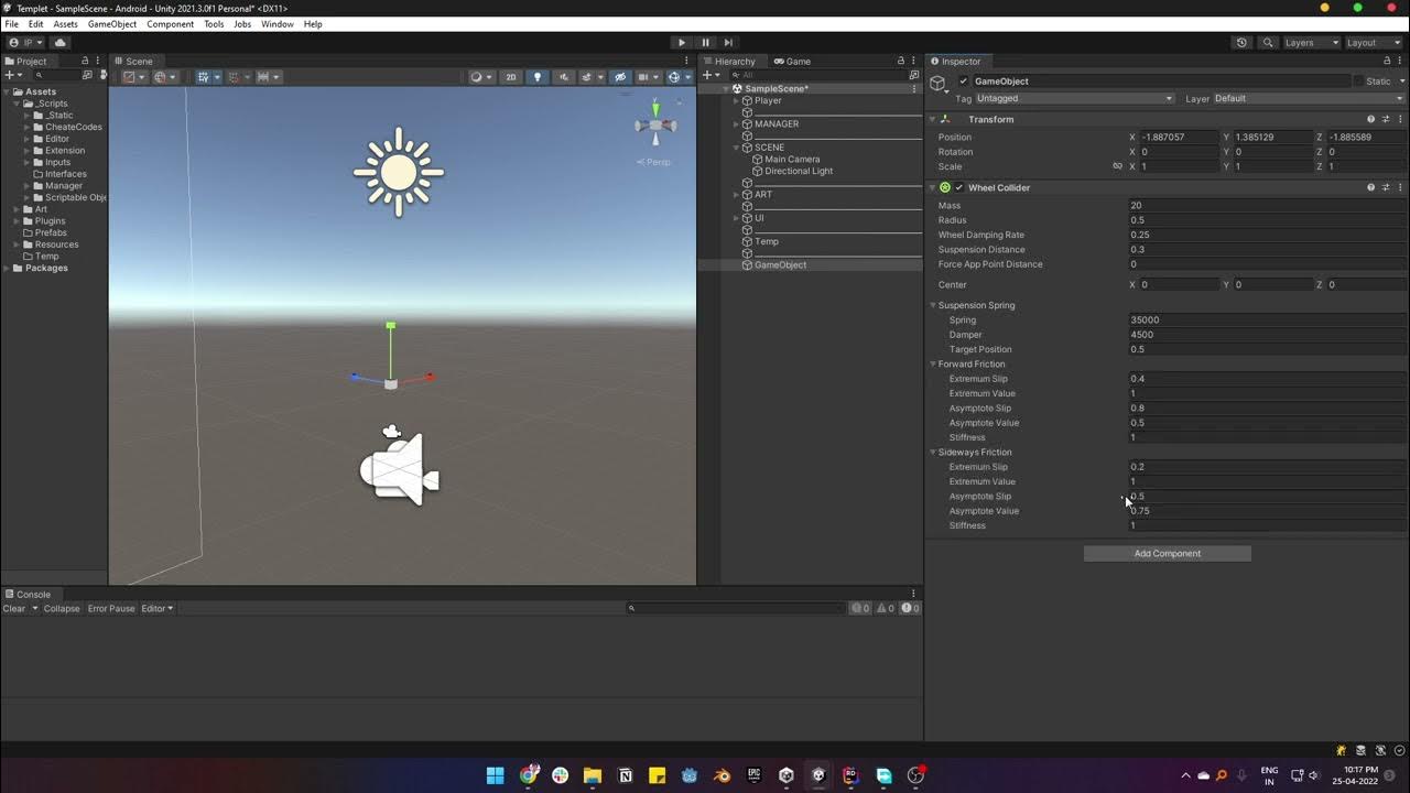 Unity component : wheel Collider - YouTube