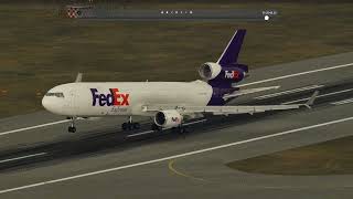 MD-11 Landing smoothly at Liege Airport