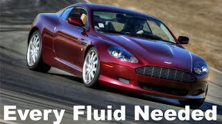 Every Fluid you need for an Aston Martin DB9