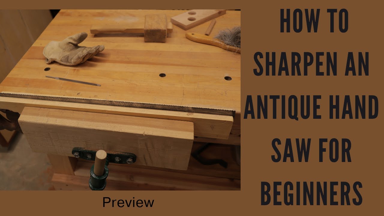 How to sharpen an antique hand saw for beginners - A Preview - YouTube