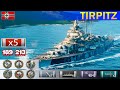 ✔ Тащим на Линкоре "Tirpitz" VIII уровень Германия | [ WoWS ] World of WarShips REPLAYS