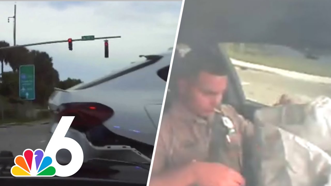 Dashcam video shows FHP crash during chase in NW Miami-Dade - YouTube