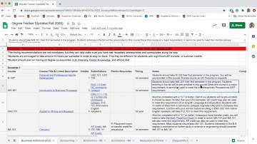 Degree Tracker Tutorial
