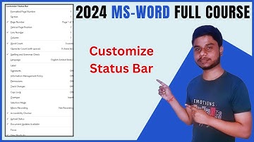 Customize Status Bar In MS Word | MS Word full course in Hindi | MS Word Complete Video In Hindi