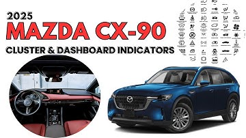 2025 Mazda CX-90 Cluster Display & Dashboard Warning Indicators guide
