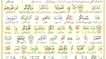 ترجمه آیه 125 سوره آل عمران/🧭 پاداش ثبات، صبر و پرهیزکاری در میدان/🔐 قوت قلب و اطمینان از وعده الهی