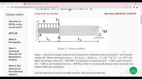 💥WEEK 6💥FINITE ELEMENT METHOD: VARIATIONAL METHODS TO COMPUTER PROGRAMMING ASSIGNMENT SOLUTION💥💥