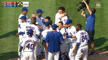 MIA@CHC: Cubs win on walk-off wild pitch in the 9th