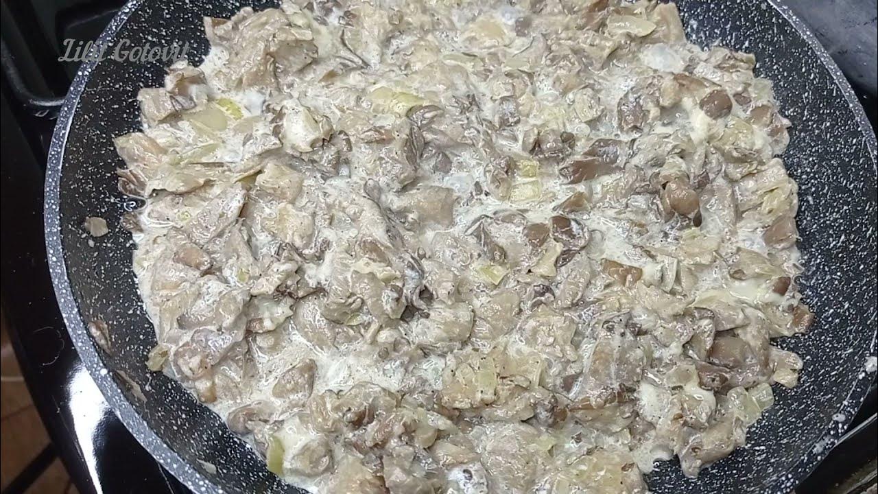 Рецепт: Вешенки в сметане на RussianFood.com