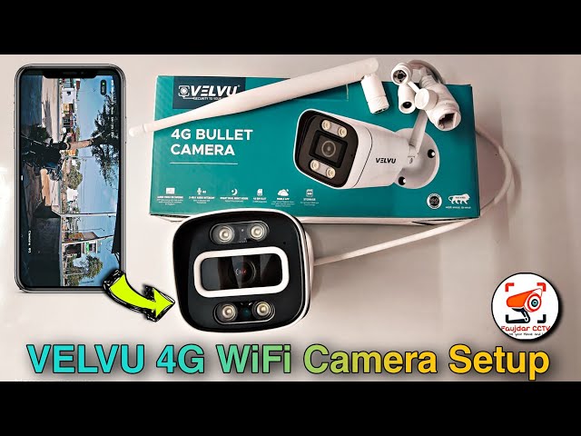Velvu 3MP 4G Sim Bullet Camera complete setup $ Review ST-VB IP3002DL-4G CCTV class=