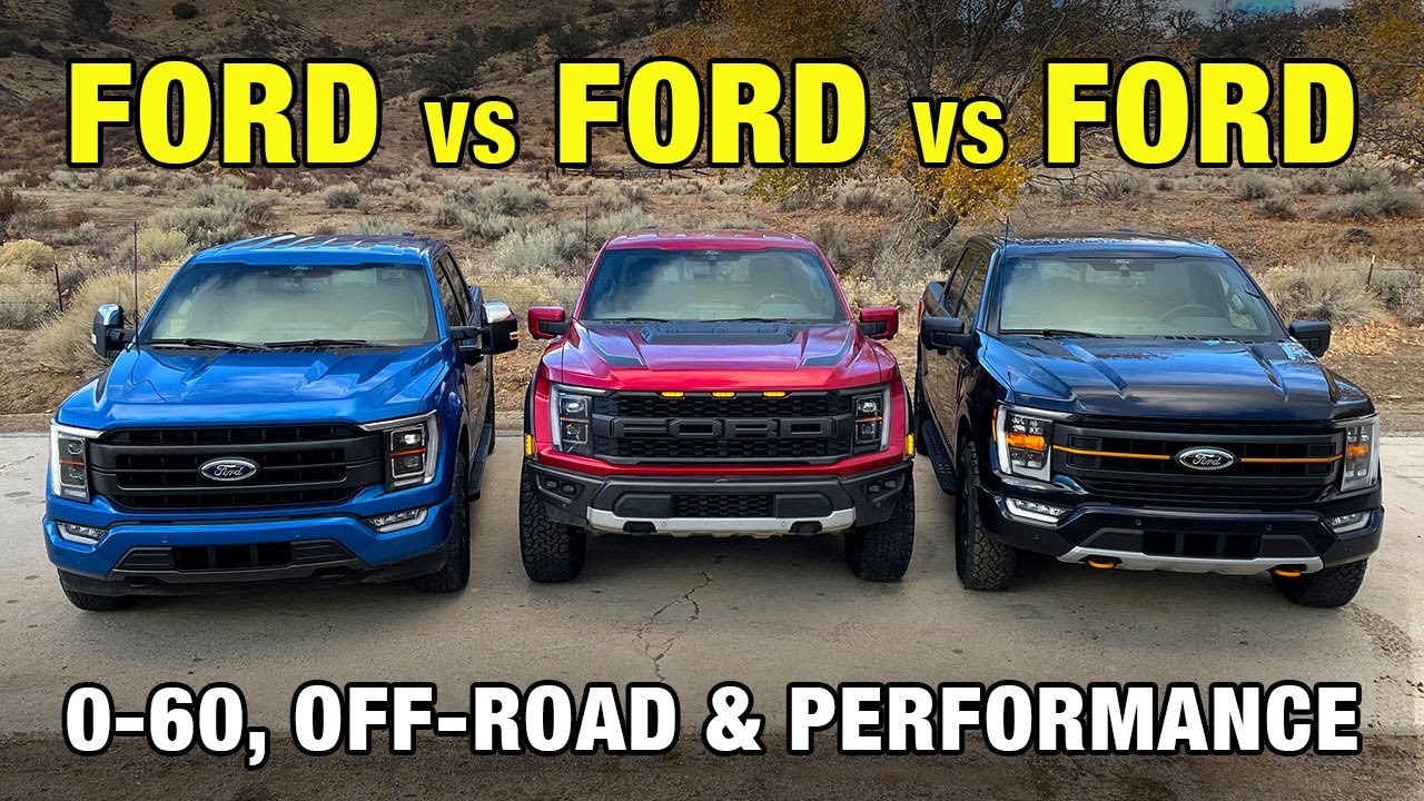 Comparing Ford F-150s: F-150 Raptor, F-150 Tremor & F-150 FX4 | 0-60, Off-Road, Performance