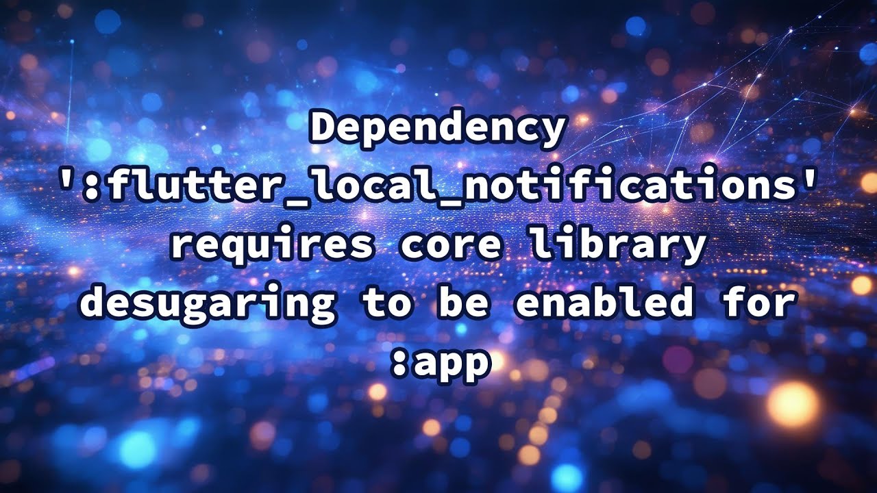 Dependency ':flutter_local_notifications' requires core library ...