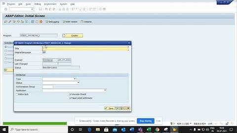 How to create a program in SE38