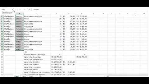 Excel avançado funções aninhadas soma + se